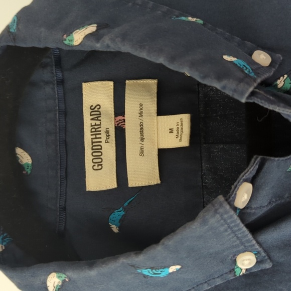 Goodthreads Men's 🦜  Parrot Button Up Size M - Picture 3 of 4
